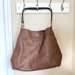 Brown Leather Coach Bag